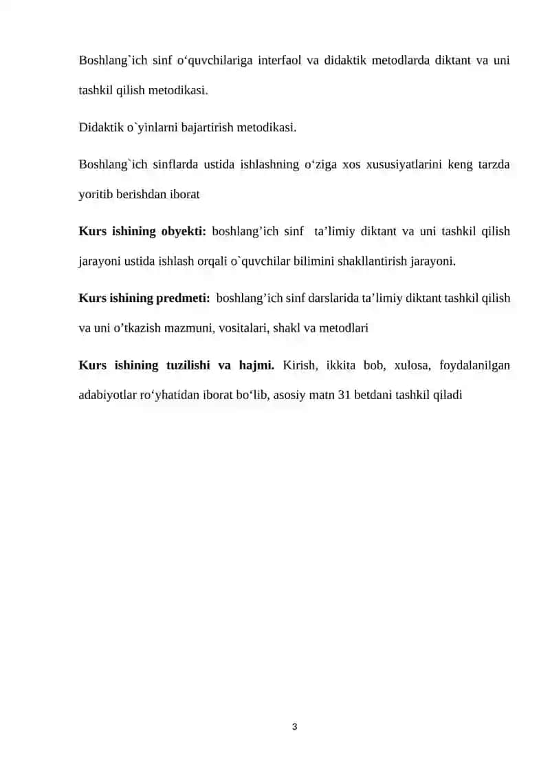 BOSHLANG`ICH SINFLARDA TA’LIMIY DIKTANT VA UNI TASHKIL ETISH 3
