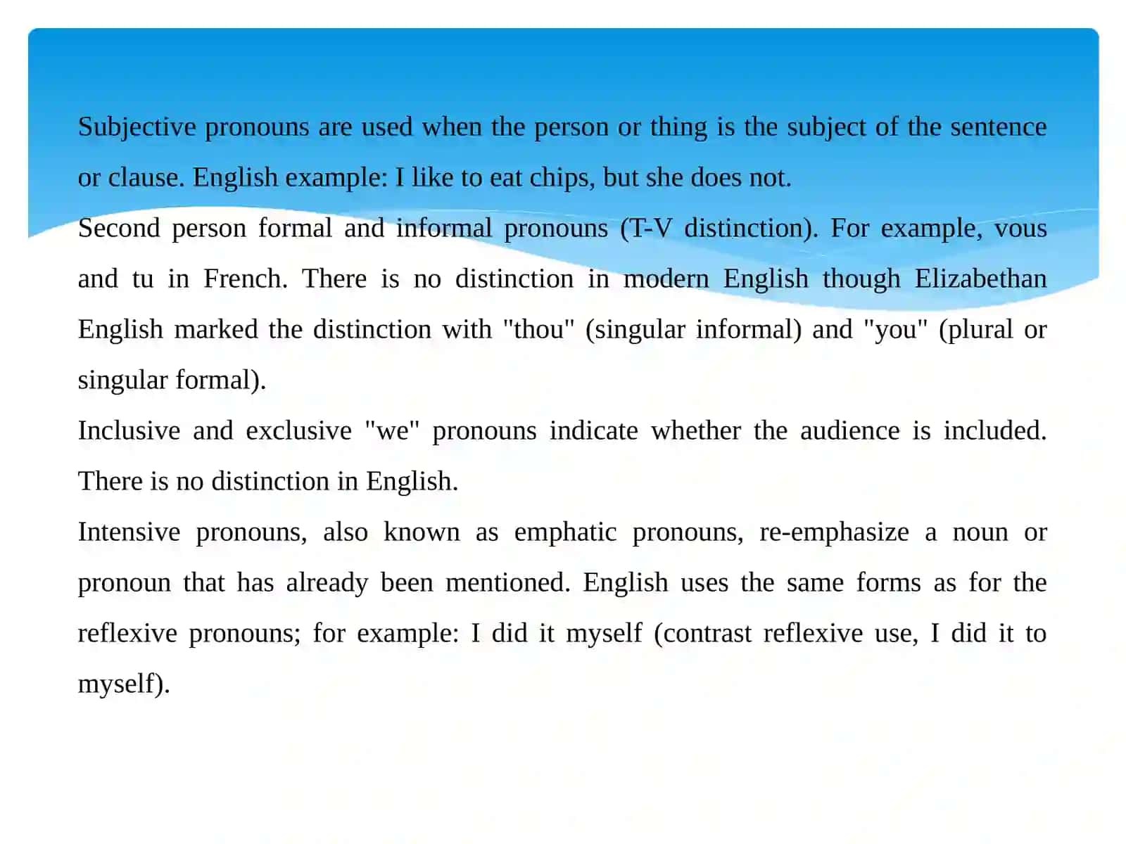 Pronouns 3