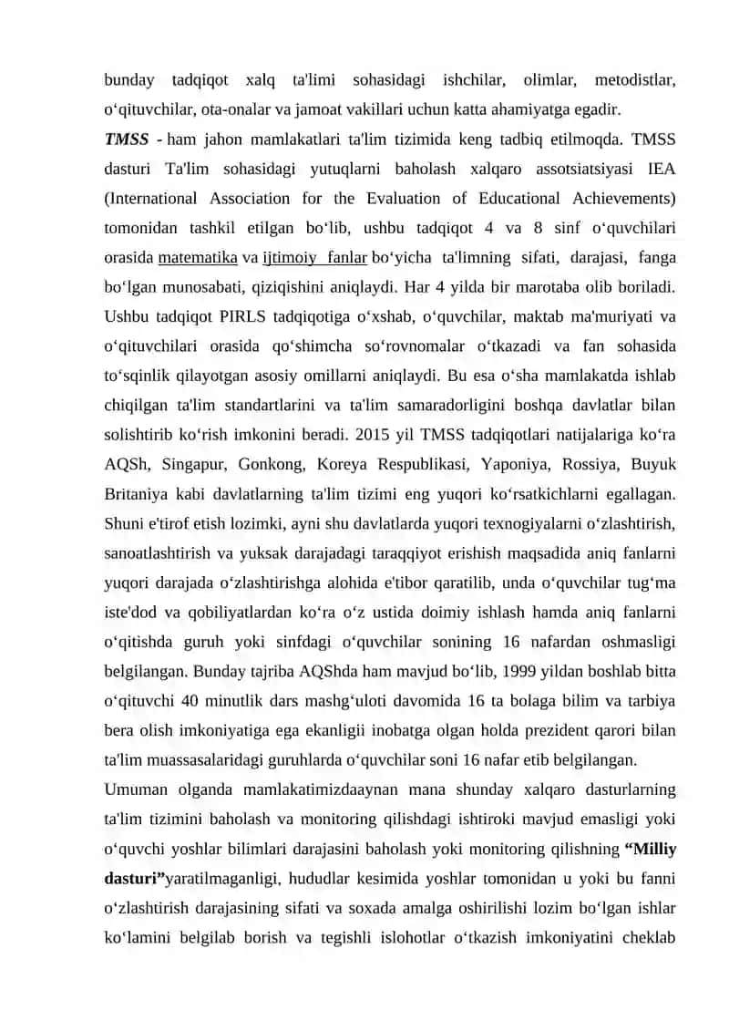 MAKTABGACHA TA'LIMDA BAHOLASH 3
