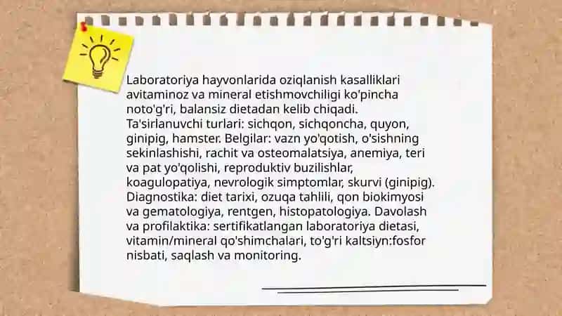 Laboratoriya hayvonlarining yuqumsiz kasalliklari 3