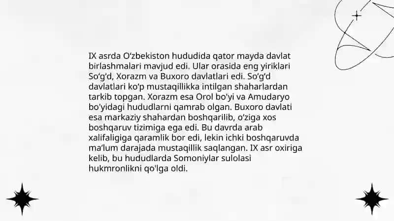 IX - XIII asrlarda O'zbekiston hududida davlat va huquq. 3