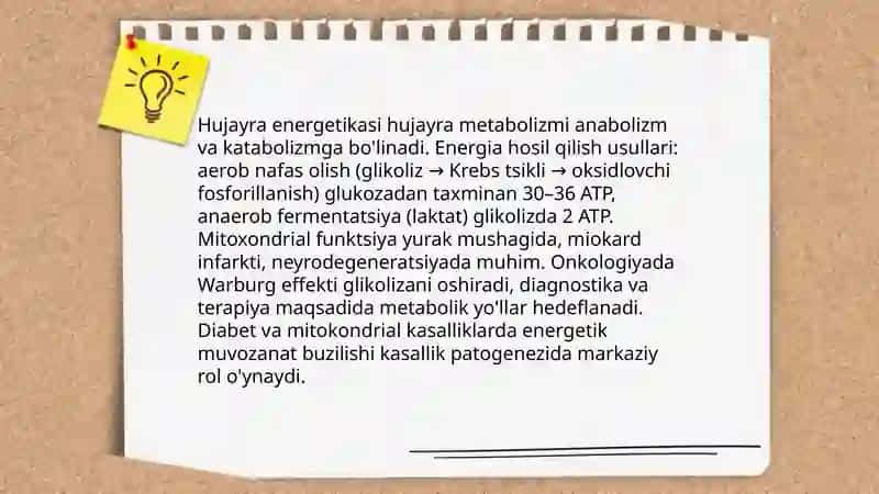 Hujayrada moddalar energiya va ma'lumot oqimi 3