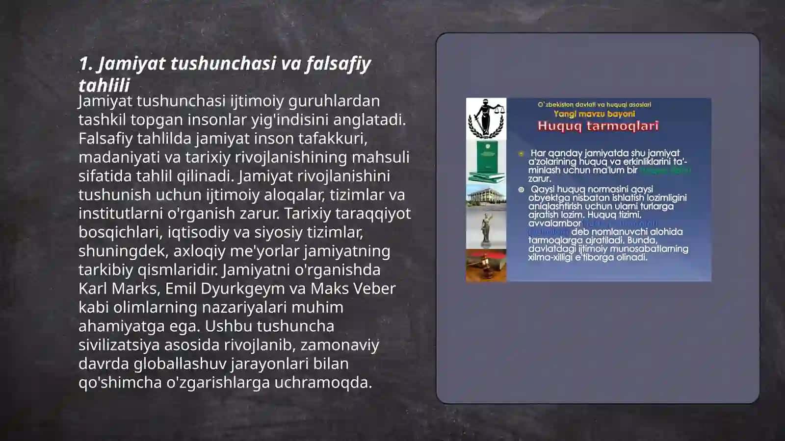 Jamiyat falsafasi. Umumiy tushunchasi 3