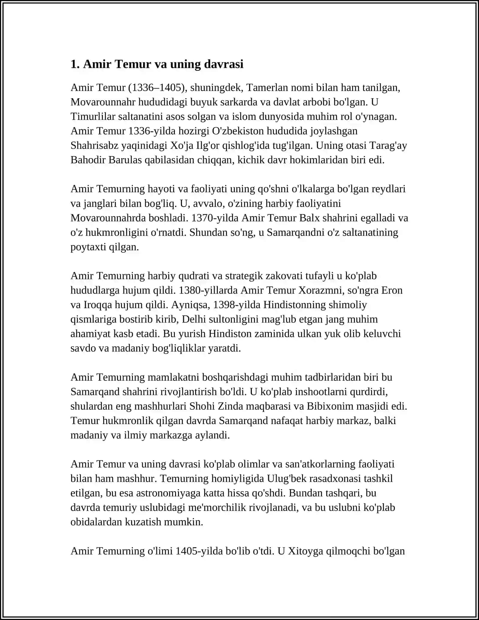 AMIR TEMUR BUYUK DAVLAT ARBOBI 3