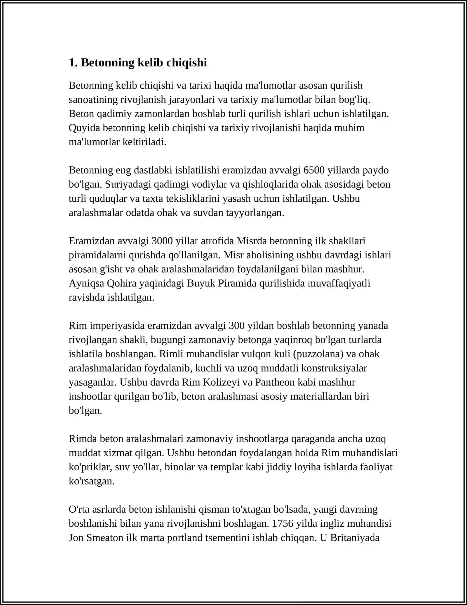 BETON TEMIRBETON VA METALL KONSTRUKSIYALARINING TARIXI 3