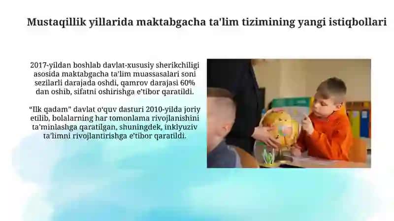 Mustaqillik yillarida maktabgacha ta'lim tizimiga yangicha yondashuv 3