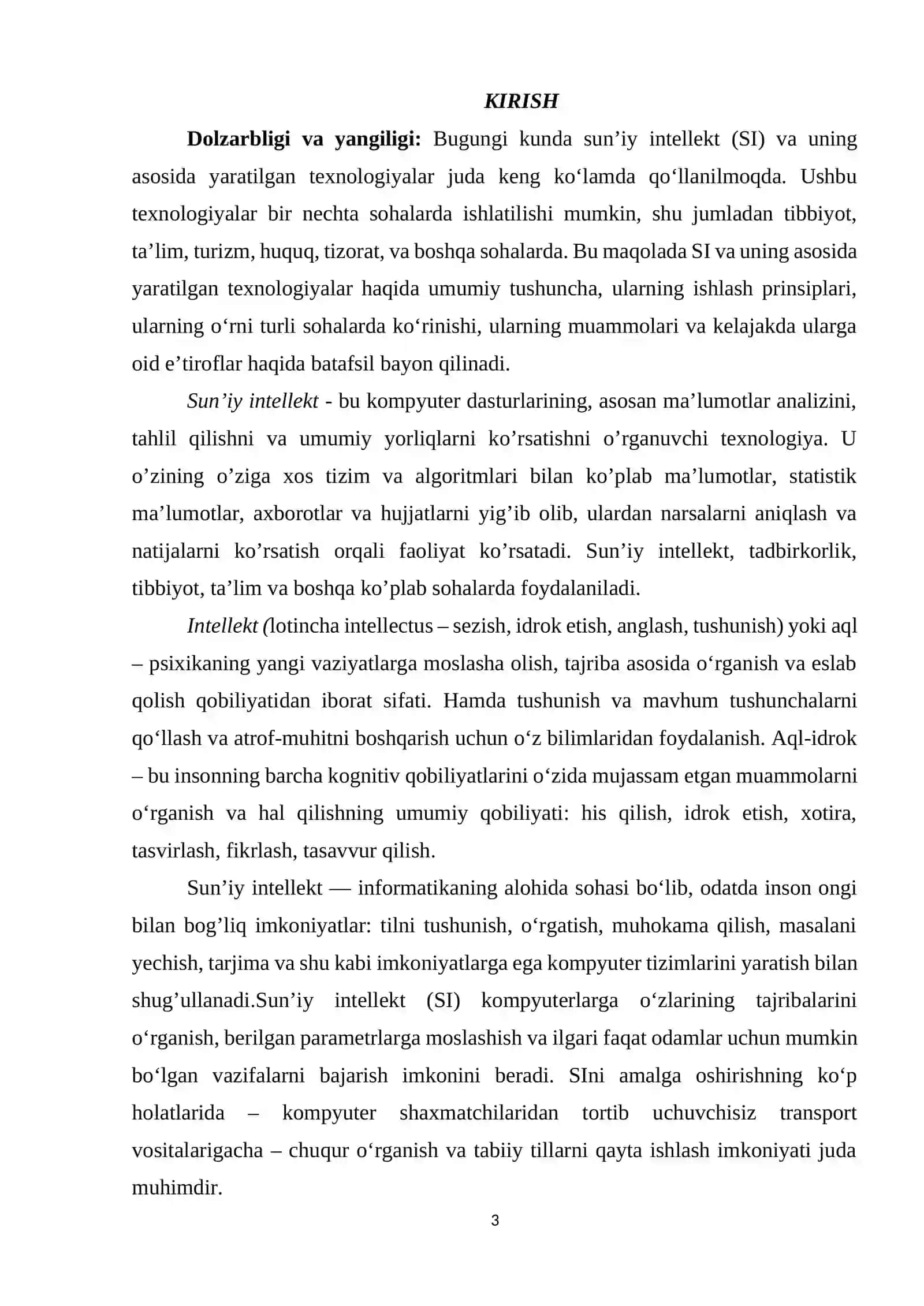 TIBBIYOTDA AXBOROT TEXNOLOGIYALARI FANIDAN TA'LIM JARAYONIDA SUN' IY INTELLEKTDAN FOYDALANISH 3