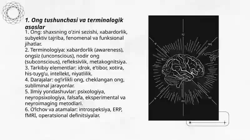 Ong tuzilmasi to‘g‘risida tushuncha. Odam psixikasining paydo bo‘lishi va taraqqiyoti 3