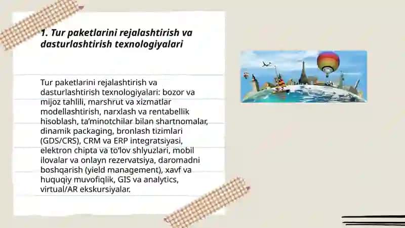 Turizm turlarini ishlab chiqish texnologiyasi 3
