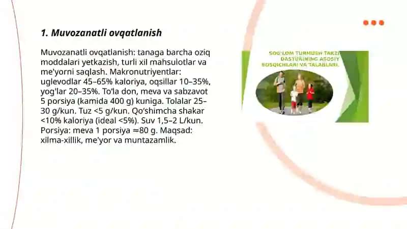 Sog'lom turmush tarzi 3