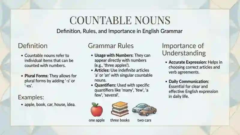 Countable vs uncountable nouns 3