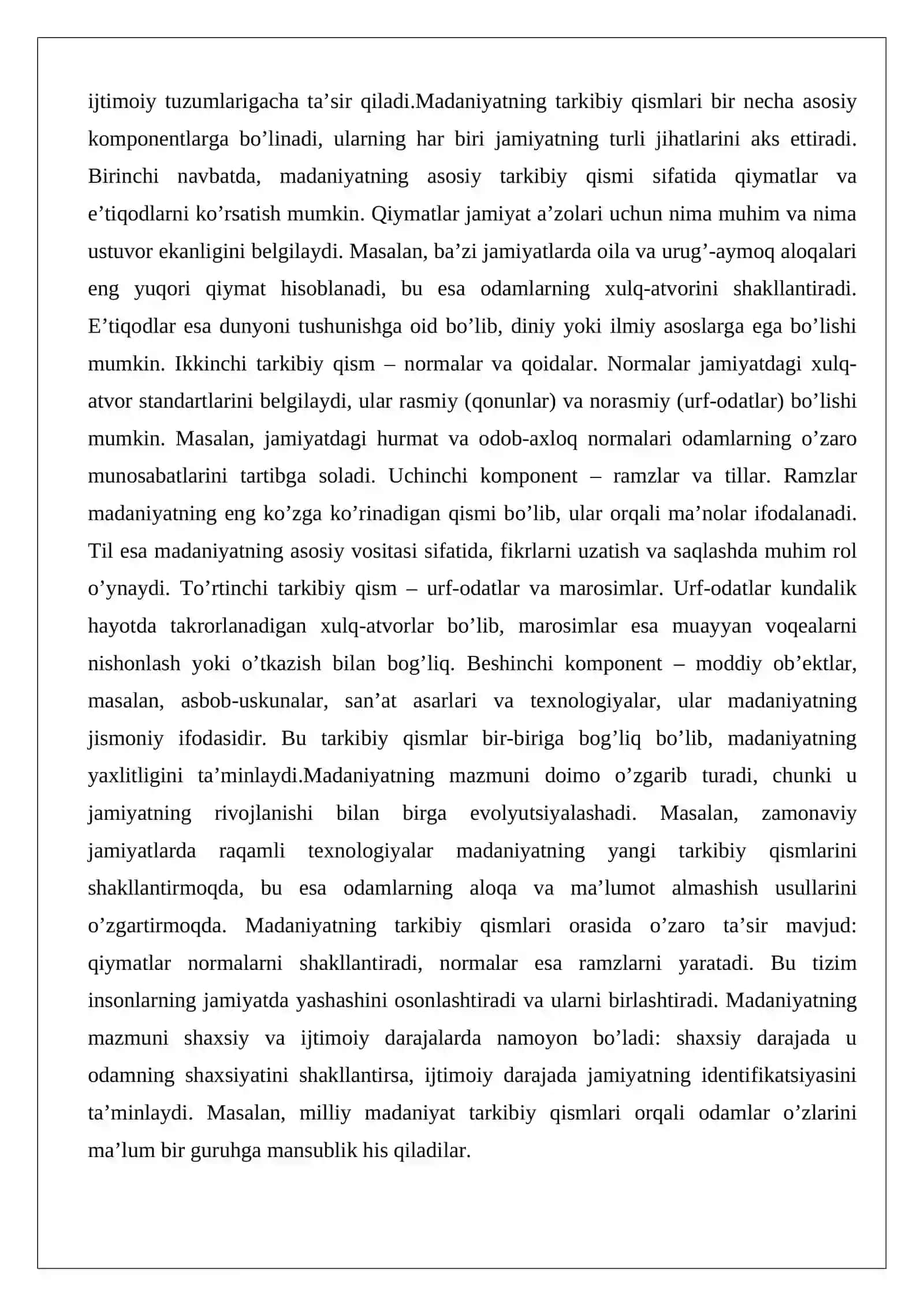 Sivilizatsiya va madaniyat o’rtasidagi farqlar 3