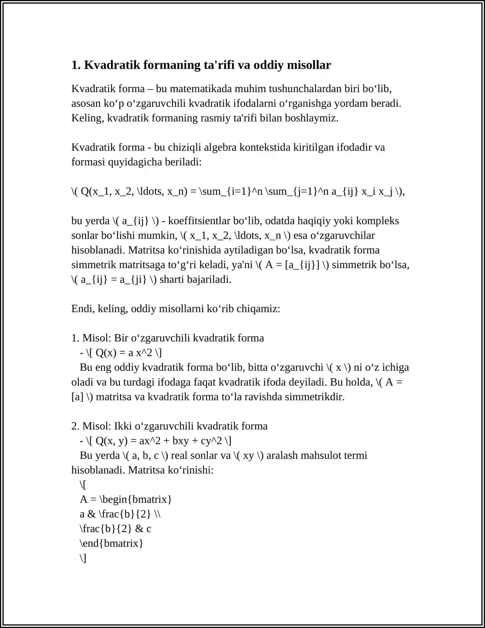 MATEMATIKADA KVADRATIK FORMALAR 3