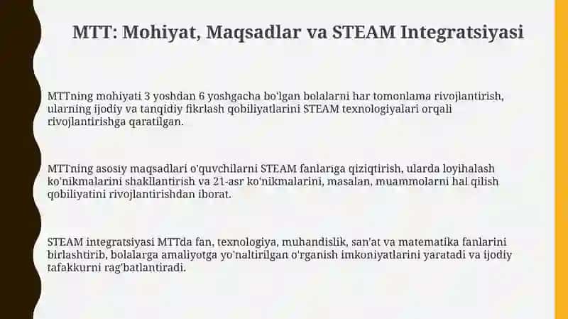 MTTda STEAM integratsiyasi 3