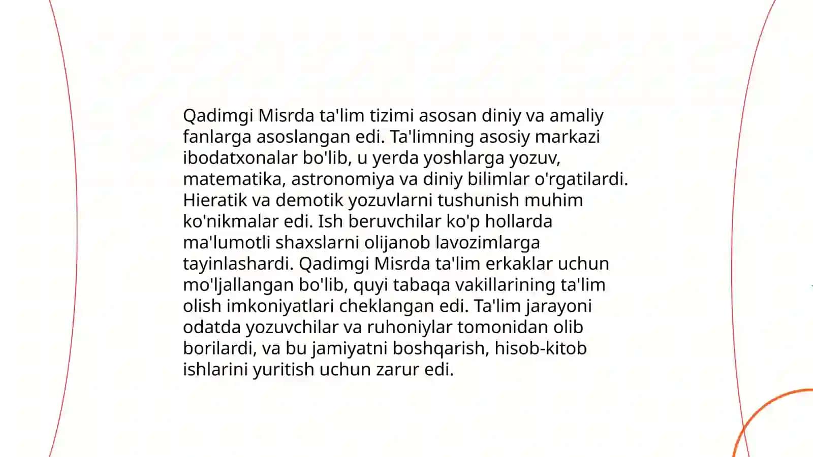 Qadimgi davrlarda Vll asrgacha bo'lgan ta'lim va pedagogik fikrlar 3