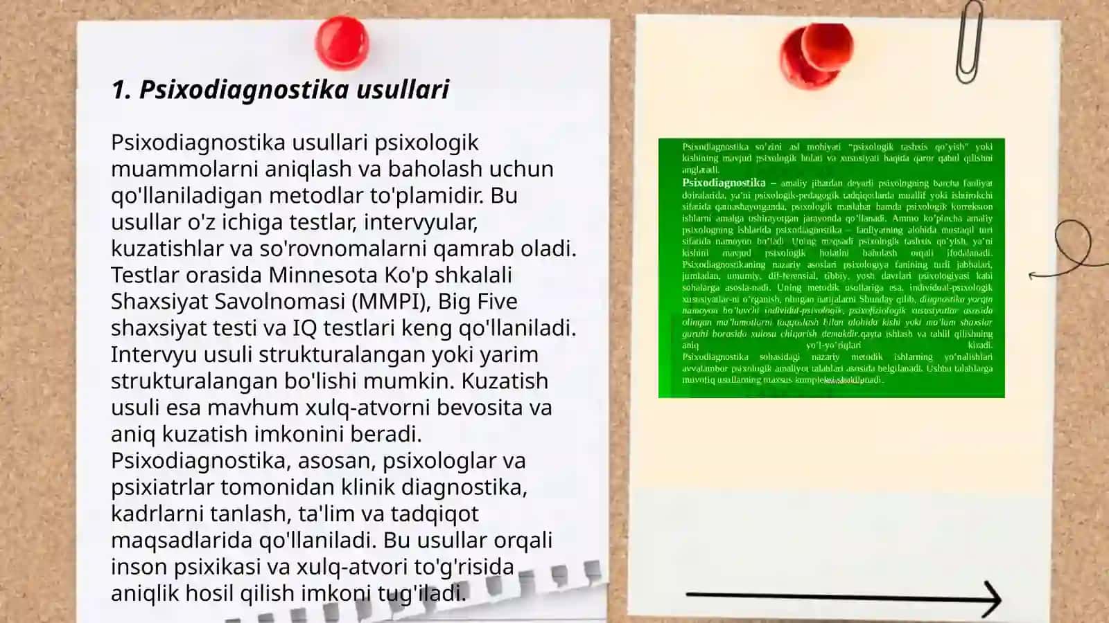 Psixodiagnostika va ijtimoiy muhit órtasidagi boģlanish 3