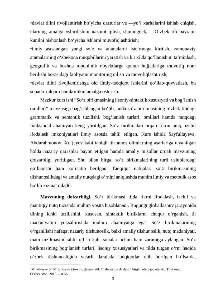 "So‘z birikmasining lisoniy sintaktik xususiyati va boglanish omillari" 3