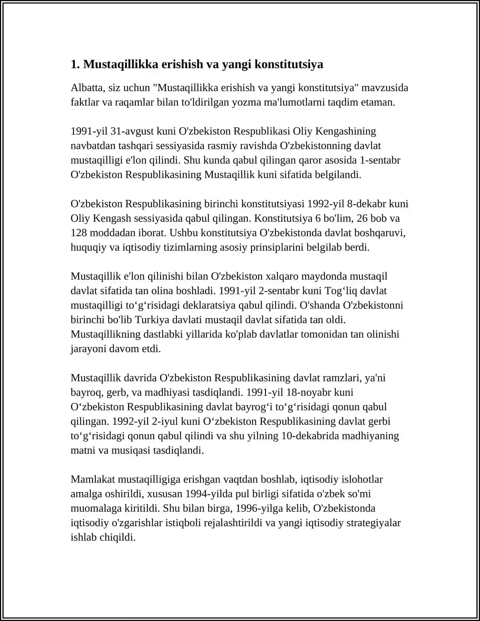 O'ZBEKISTONDA INSON HUQUQLARI VA ERKINLIKLARI KAFOLATINING YARATILISHI 3
