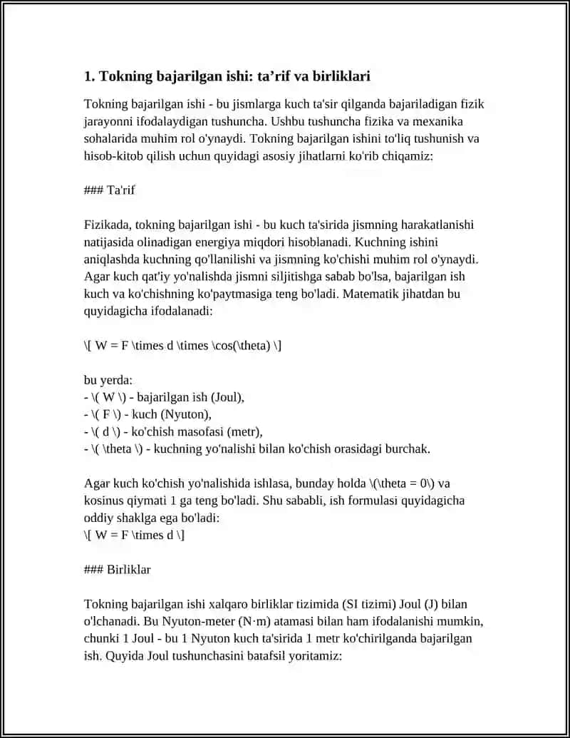 TOKNING BAJARGAN ISHI VA QUVVATI 3