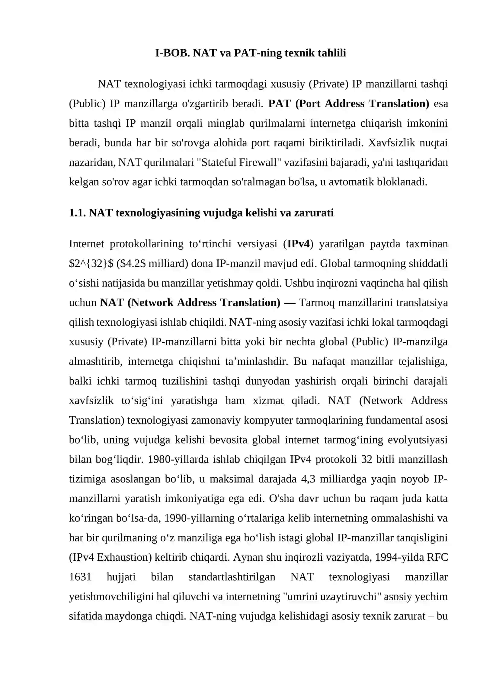 Kurs ishi rejasi 3