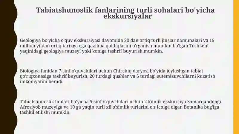 Tabiatshunoslik fanlari bo'yicha boshlang'ich ta'lim ekskursiyalari 3