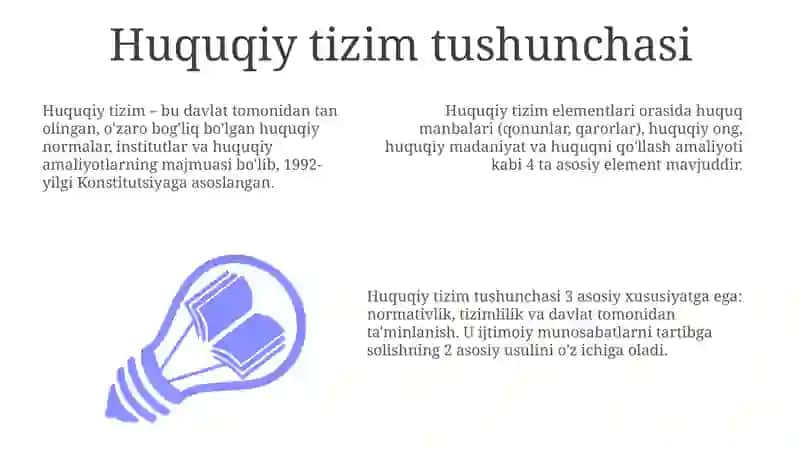 Huquqiy tizim tushunchasi 3