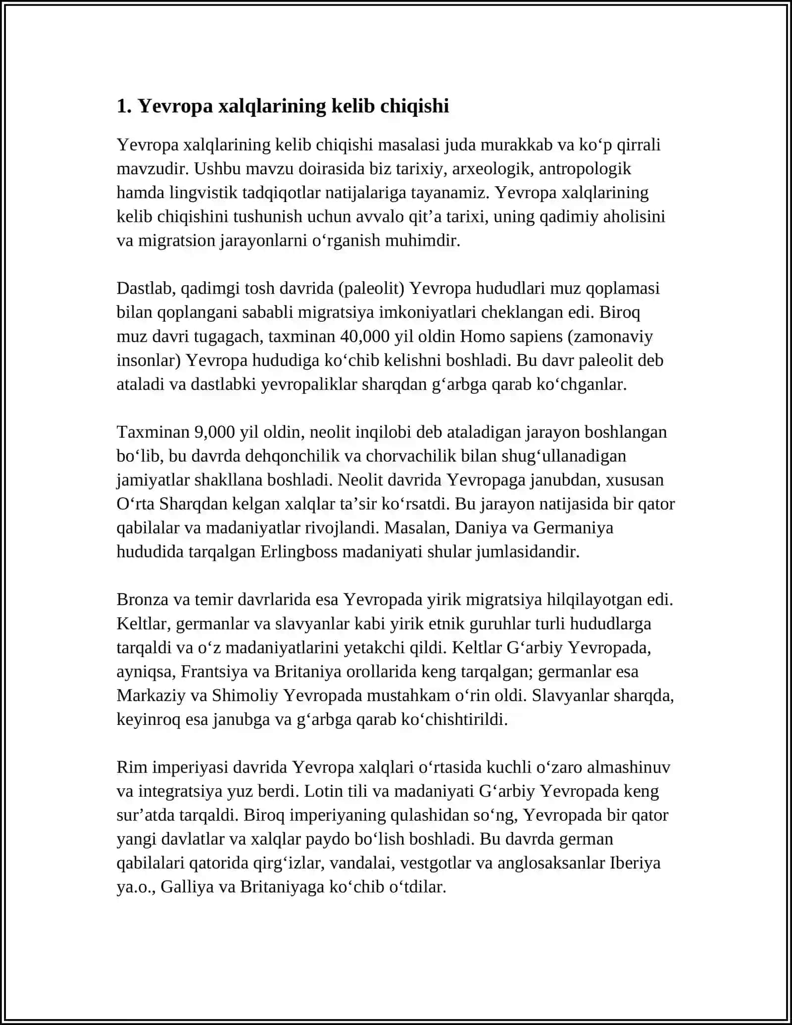 YEVROPA XALQLARI ETNOLOGIYASI 3