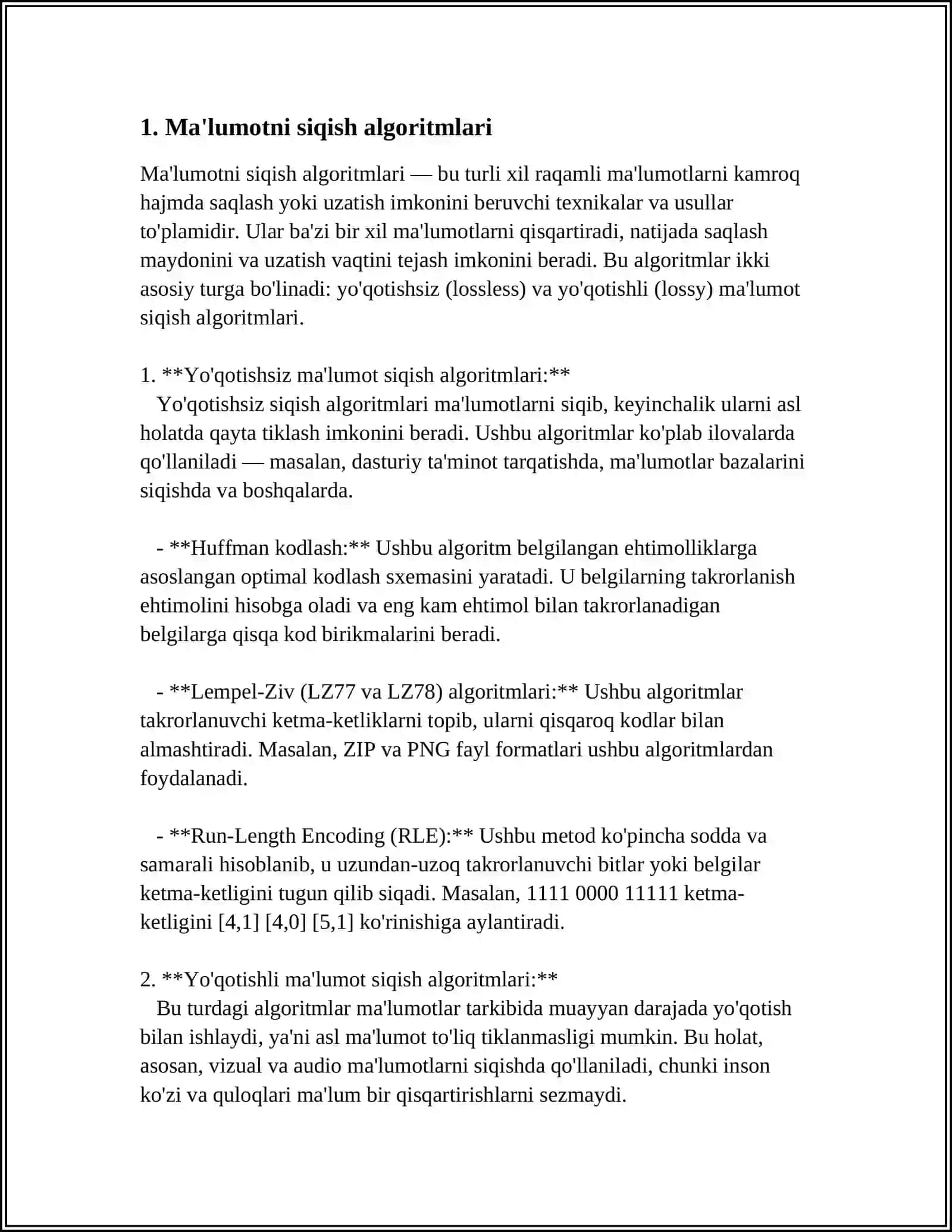 AXBOROTNI KODLASH TURLARI 3