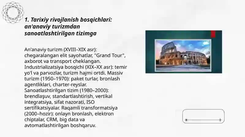 Turizm industriyasida menjmentning rivojlanish bosqichlari 3