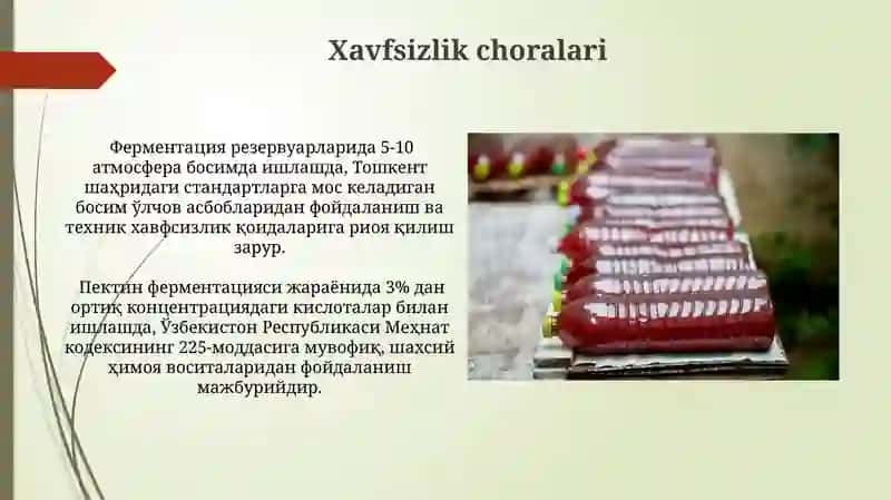 Pektinli moddalar bijgʻish jarayoni 3