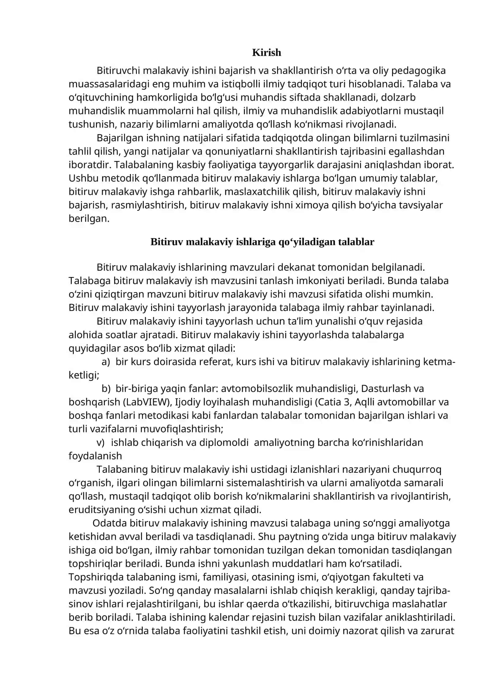 MALAKAVIY ISHINI BAJARISH BO‘YICHA METODIK QO‘LLANMA 3