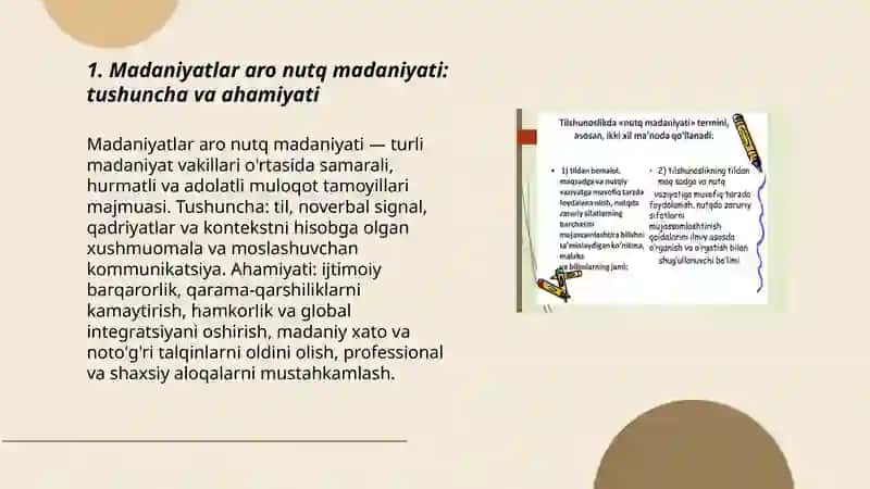 Madaniyatlar aro nutq madaniyati 3