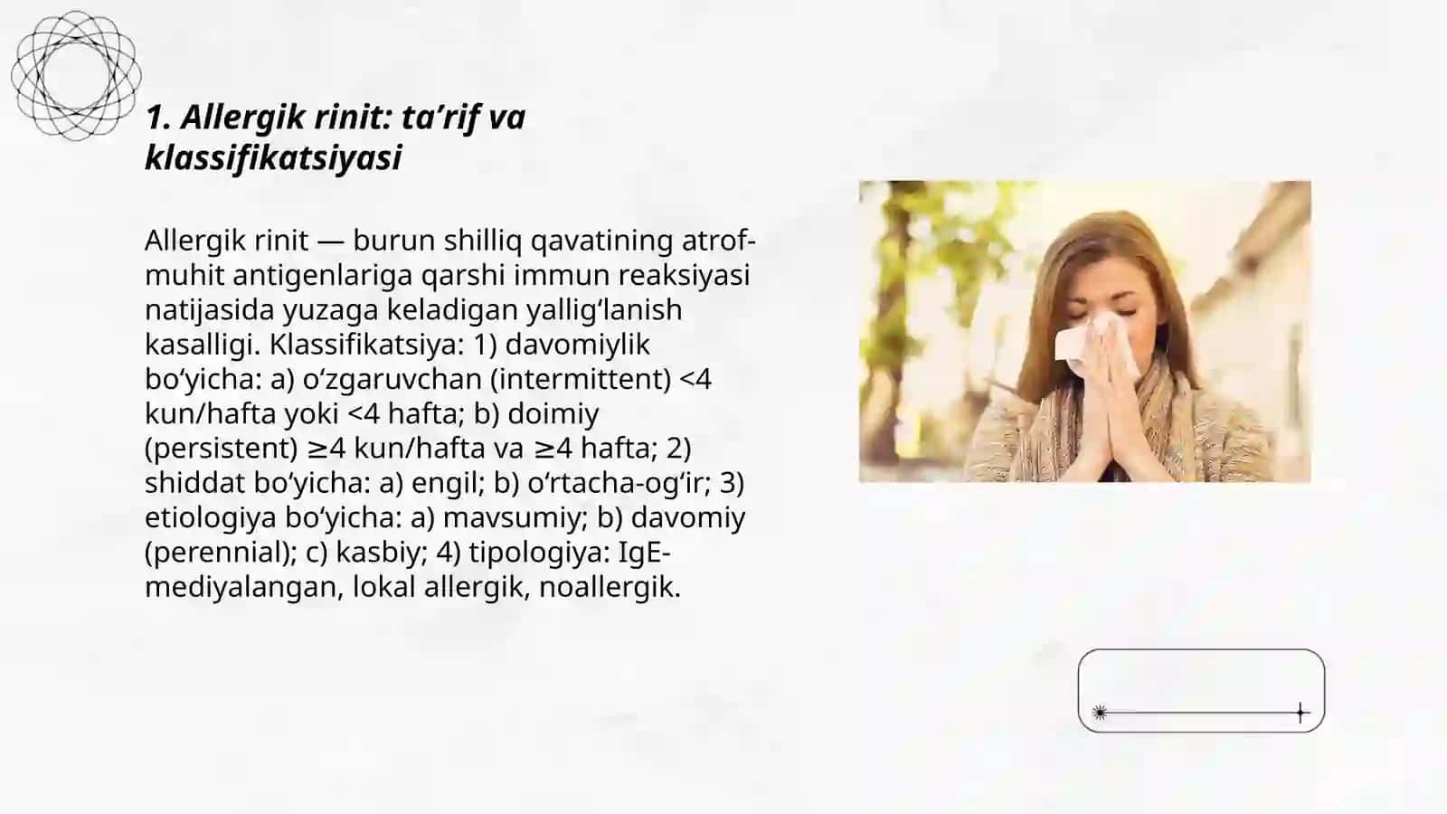 Allergik rinit va uni zamonaviy davolash usullari 3