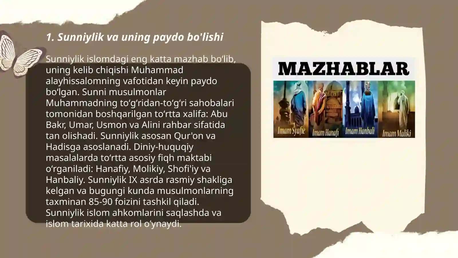 Sunniylikdagi mazhablar 3