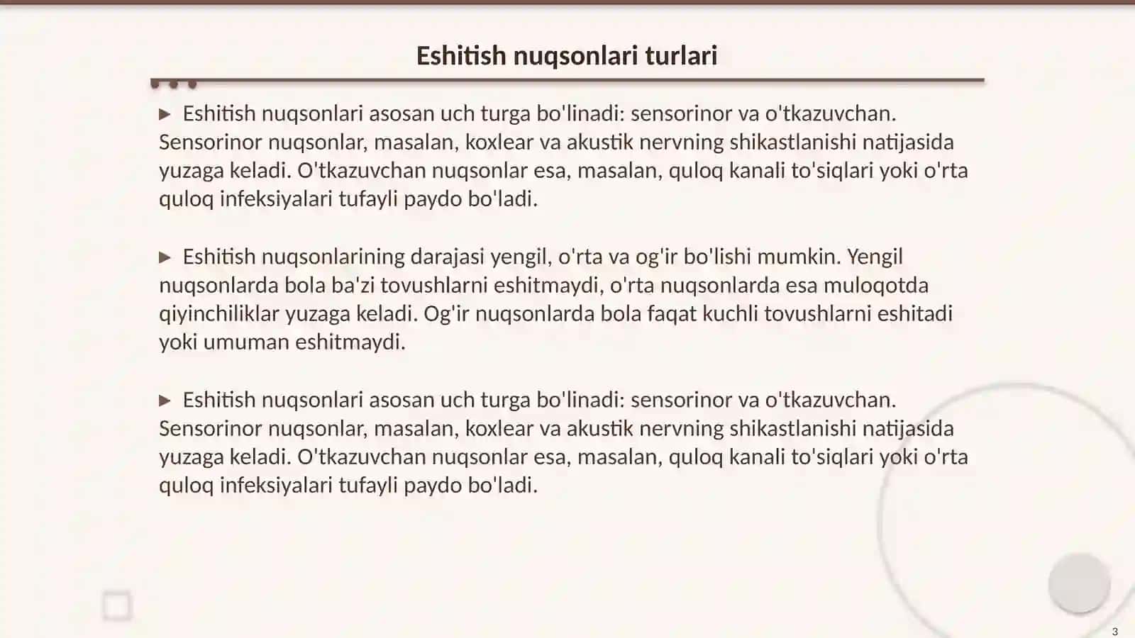 Eshitishda nuqsoni bor bolalarning sezgi xususiyatlari 3