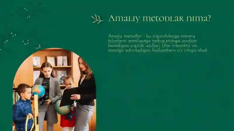 Maxsus fanlarni o'qitishning amaliy metodlardan foydalanish 3