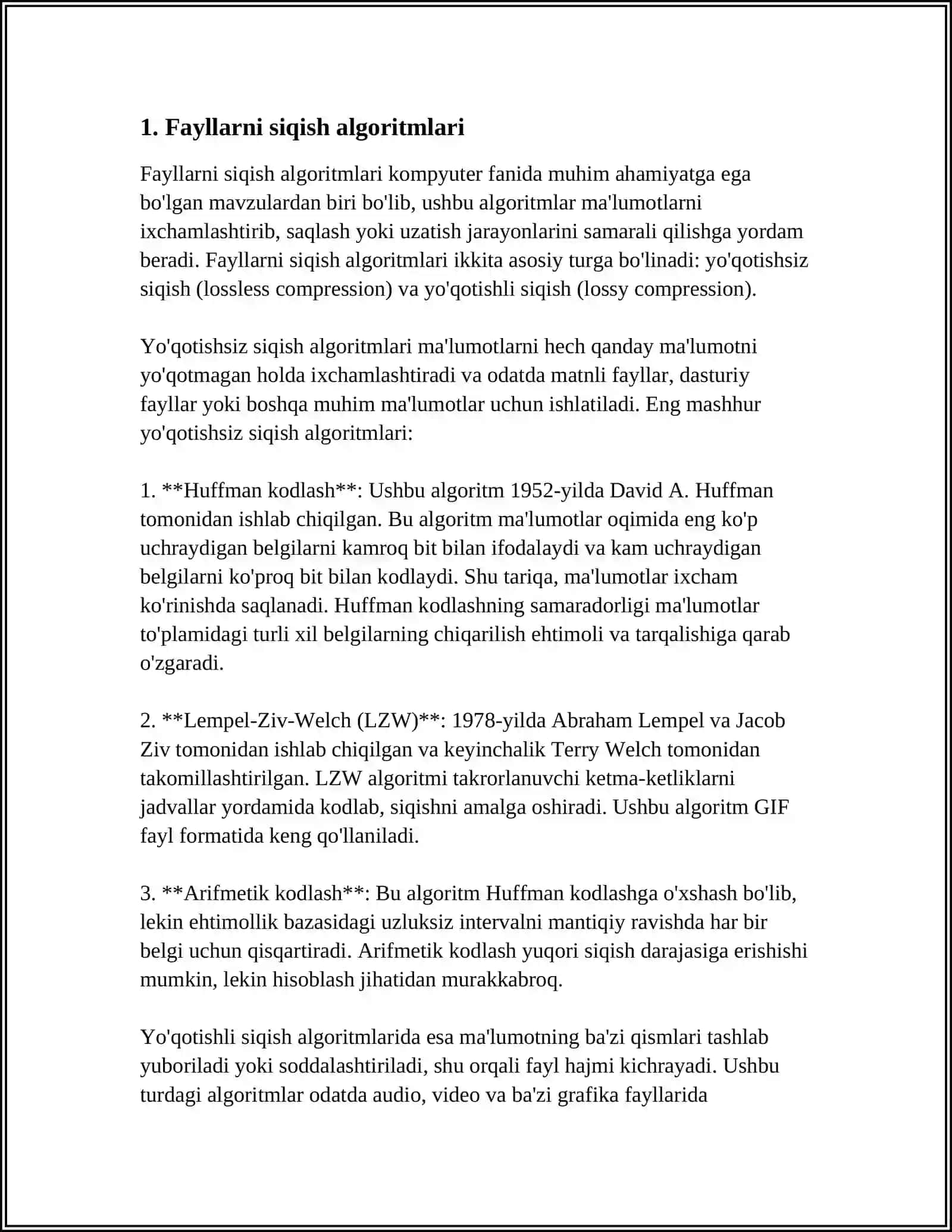 FAYLLARNI ARXIVLASH. ARXIVATOR DASTURLARI 3
