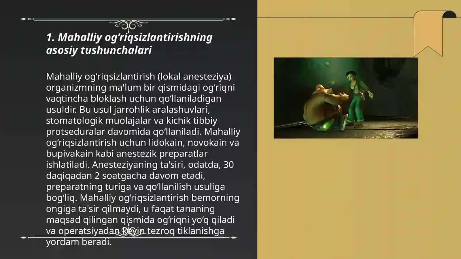Mahalliy og‘riqsizlantirish turlari va bolalarda o‘tkazishning o‘ziga xos xususiyatlari 3