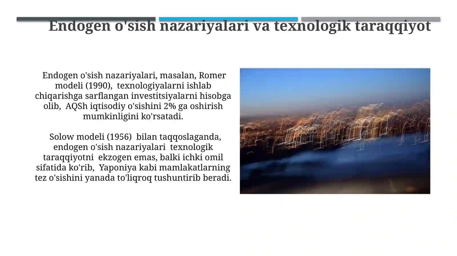 Iqtisodiy o'sish modellarida texnik taraqqiyotining aks ettirilishi 3