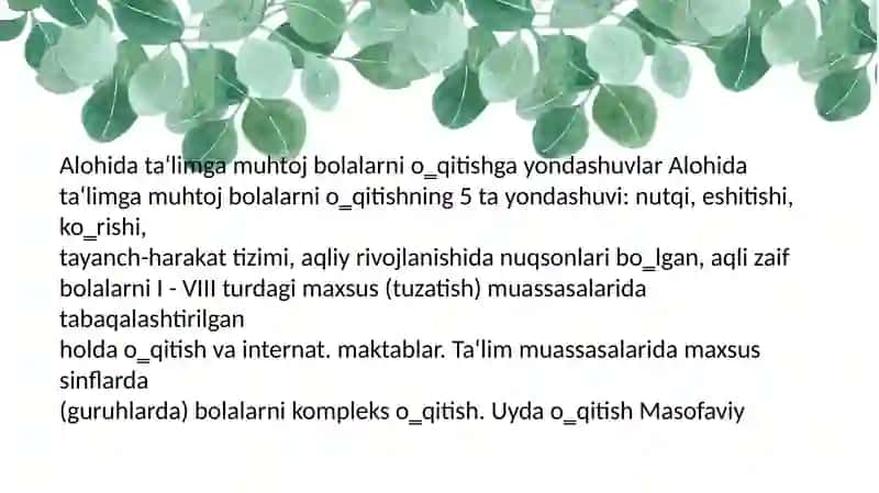 INKLYUZIV TA‘LIMNING HUQUQIY ASOSLARI 3