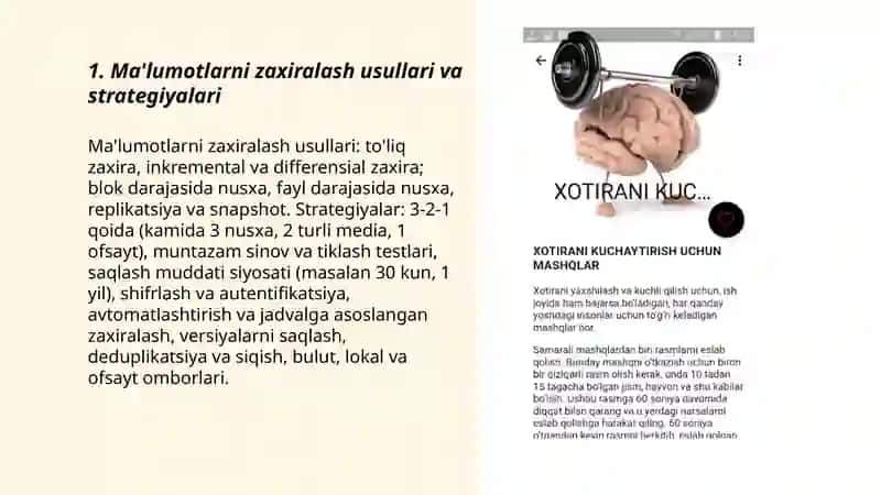 Ma'lumotlarni zaxiralash usullari va strategiyalari 3
