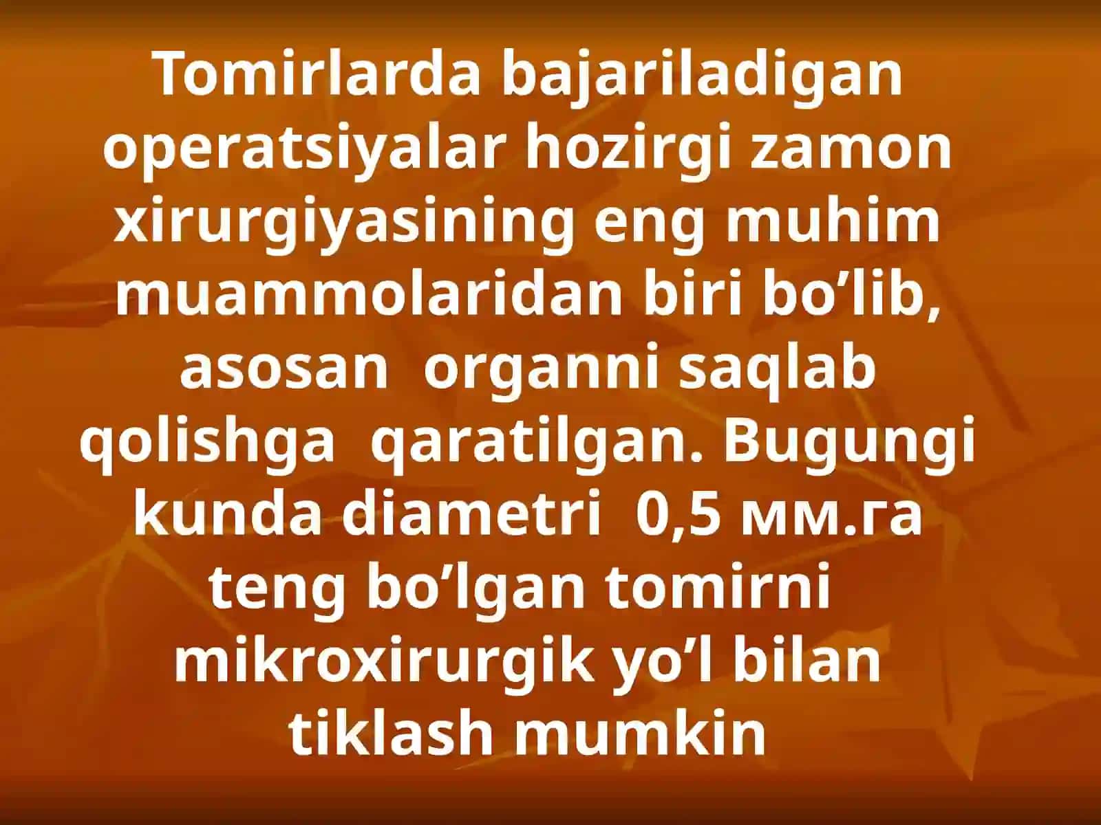 Odam anatomiyasi va oxta kafedrasi operativ jarrohlik va topografik anatomiya fani2- ma’ruza 3