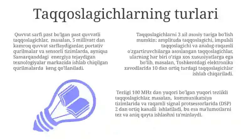 Taqqoslagichlarning turlari 3