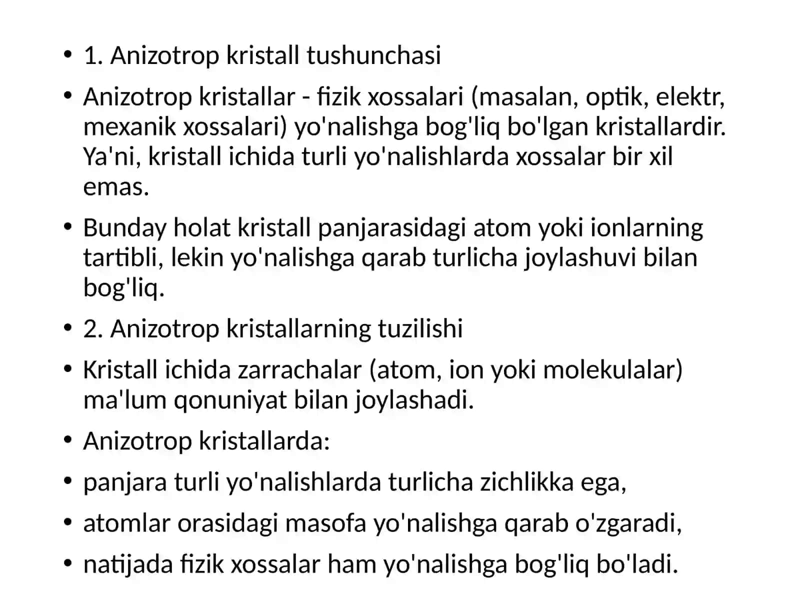 Anizatrop kristallarda ikkinchi garmonik generatsiyasi 3
