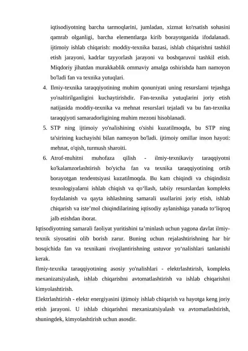 ILMIY TEXNIKA SIYOSATI TAMOYILLARI VA YO'NALISHLARI 3