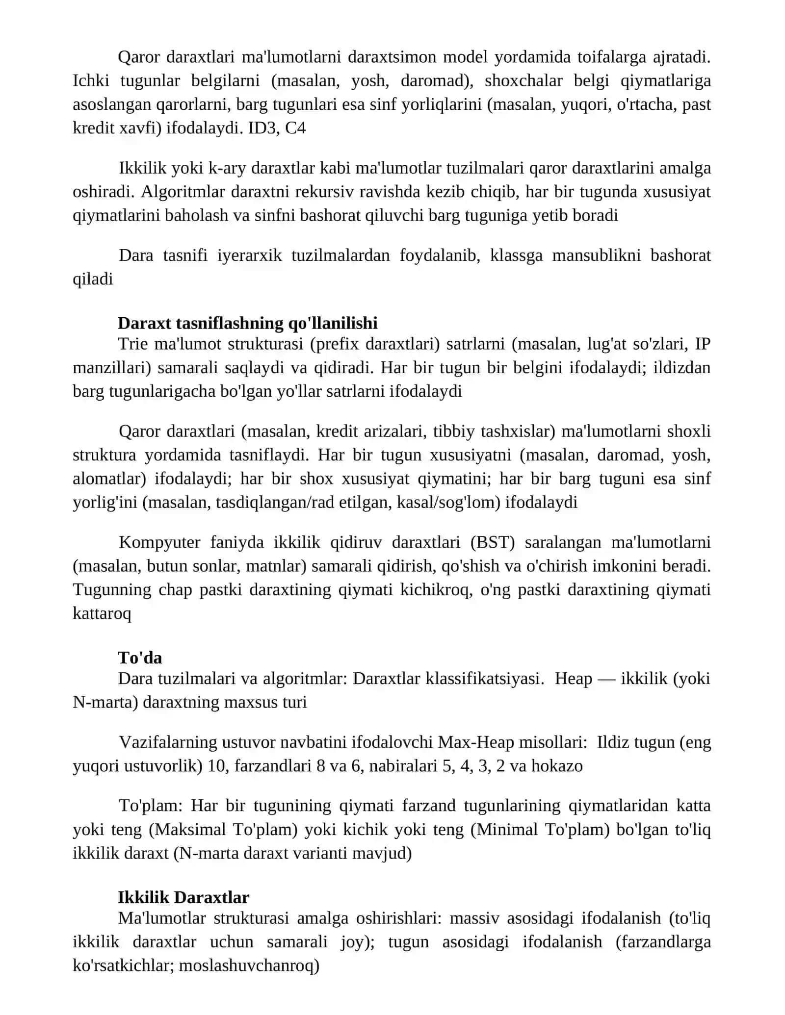 Ma'lumotlar tuzilmasida daraxtlar klassifikatsiyasi (misollar bilan) 3