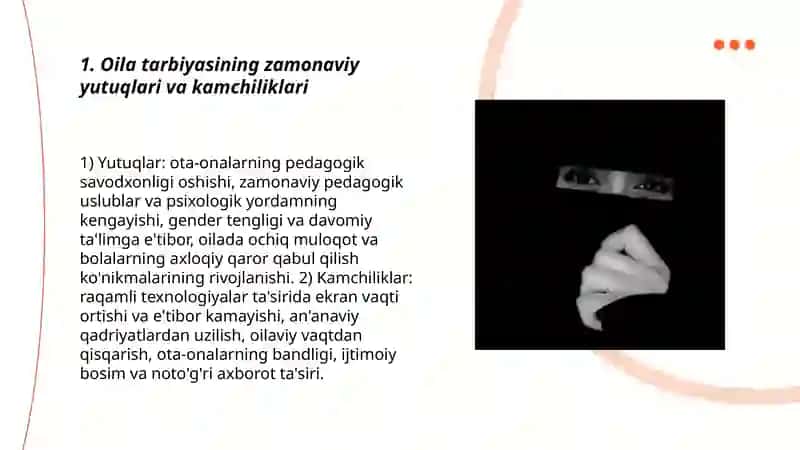 Oila tarbiyasining zamonaviy yutuqlari va kamchiliklari 3