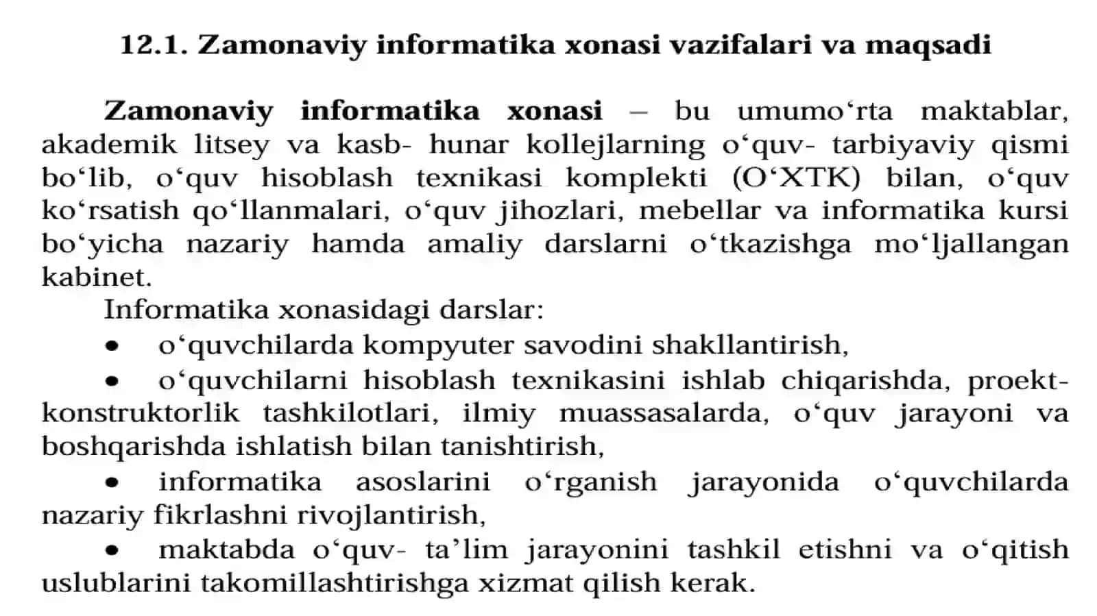 Zamonaviy Informatikava axborot texnologiyalari xonasi 3