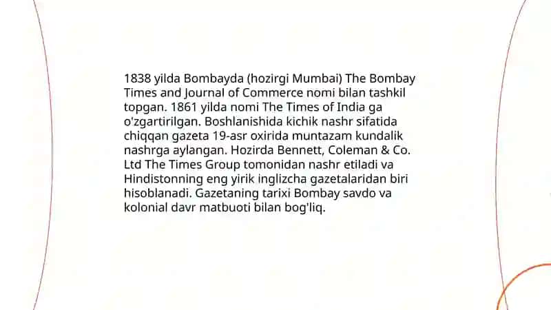 "The Times of India" gazetasi haqida 3