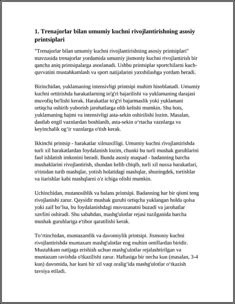 TRENAJORLARDA (UMUMIY KUCH) JISMONIY SIFATINI RIVOJLANTIRISH 3